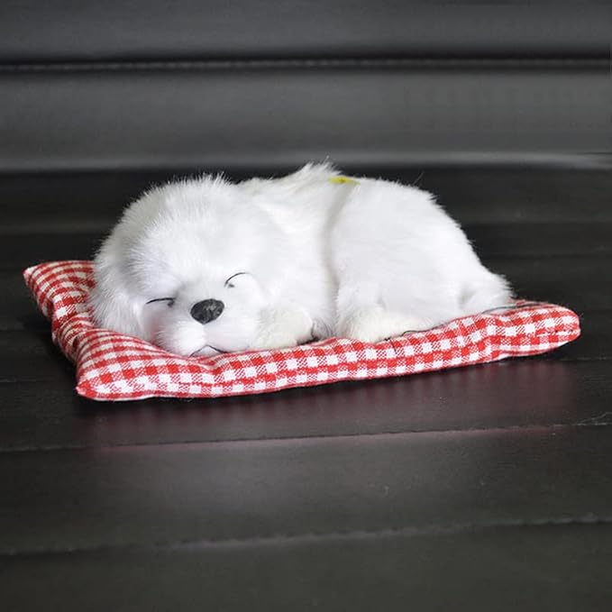 Simulation Lovely Dog That Make Sounds Doll Cute Sleeping Plush Decorations,1Pcs Sleeping