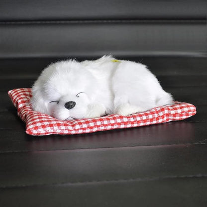 Simulation Lovely Dog That Make Sounds Doll Cute Sleeping Plush Decorations,1Pcs Sleeping