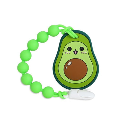 Baby Teething Toys,Food Grade Silicone Teether with One-piece Pacifier Clip Holder 3 Months+