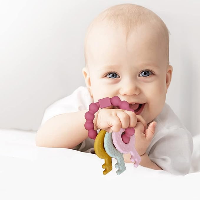 Baby Keys Toy, Teething Keys Toy for Toddlers 3-18 Months