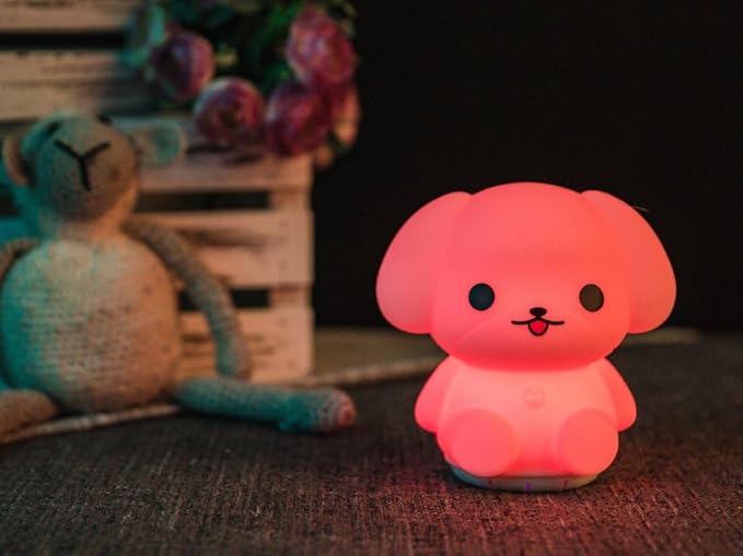 ShaArkMango LED Night Light for Kids Toddler Bed Room Decor Aesthetic, Bedside Nursery Night Lamp for Breastfeeding Animal Baby NightLight Sleep Aid Color Changing Dimmable &Timer BPA Free Silicone