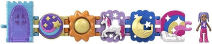 Polly Pocket Bracelet Treasures Wearables with Snap-Together Sections and Micro Doll, Gift for Kids Ages 4+