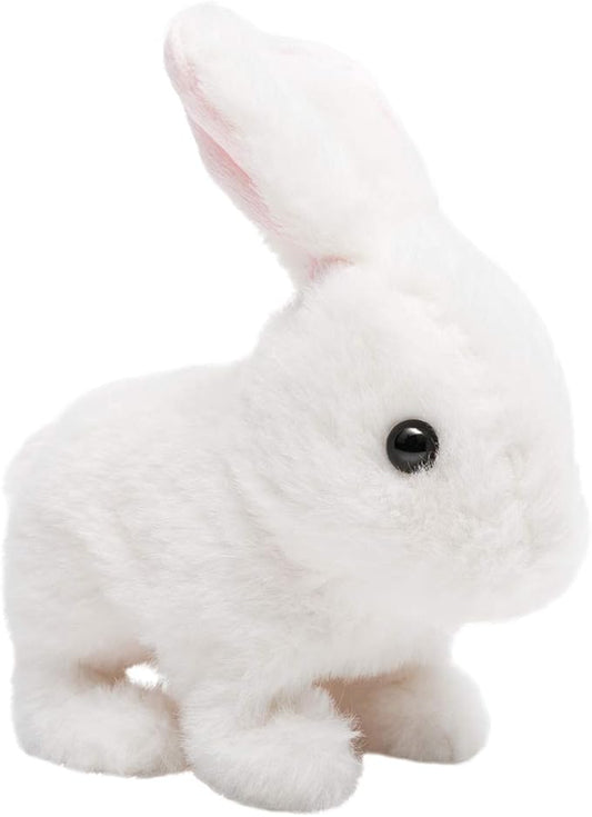 HollyHOME Plush Rabbit Easter Electronic Interactive Toy Jumping,Wiggle Ears 7 Inches