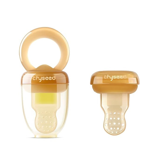 Baby Fruit Feeder with Pouch Silicone Infant Solid Food Vegetable 4+ and 7+ Months