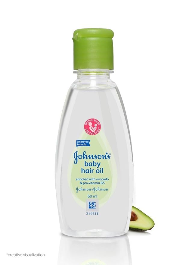 Newborn Johnson'S Baby Hair Oil With Avocado, 60Ml