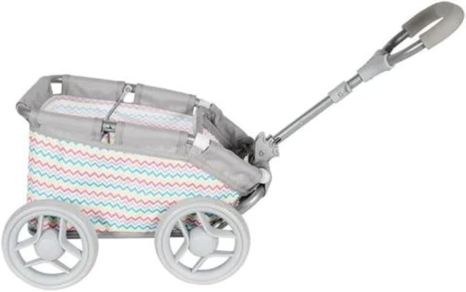 Adora Creative Rainbow Zig Zag Baby Doll Wagon for Fun and Educational Pretend Play, Doll Accessory That Fits Most Dolls and Stuffed Animals 3+