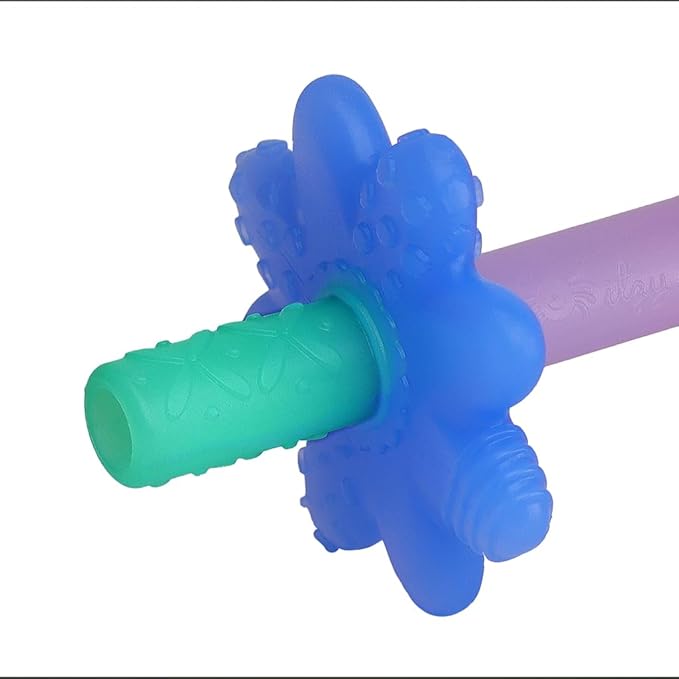 Itzy Ritzy Teensy Tube Teether; Textured Hollow Baby Teething Tube