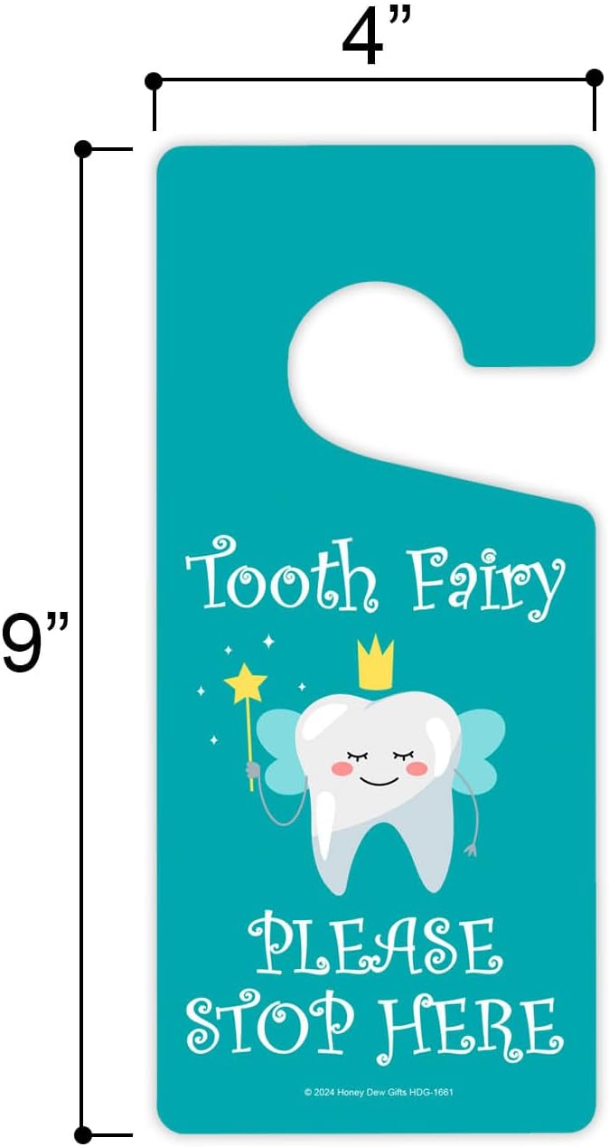 Honey Dew Gifts, Tooth Fairy Please Stop Here 4inch by 9 inch, HDG-1661