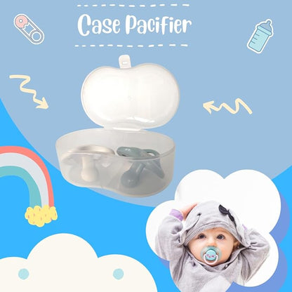 Pacifier Case Holder Storage 2 Pacifier with Division Transparent Portable