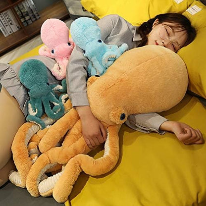 Octopus Stuffed Animals Octopus Plush Doll Toys Octopus Stuffed Toys Gift for Kids and Lovers for Birthday, Christmas Day(25.6-inch Orange)