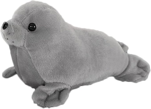 Seal Plush Stuffed Animal Grey Cute Toy Pillow Kawaii Doll 9 inch