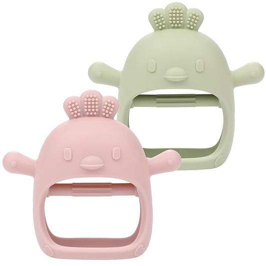 Baby Teething Toys, Soft Silicone Baby Teether Toys for 0-6 Months
