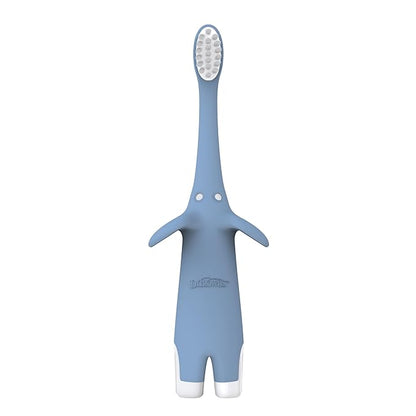 Dr. Brown's Infant-to-Toddler Training Toothbrush, Soft for Baby's First Teeth, Blue Elephant, 0-3 Years