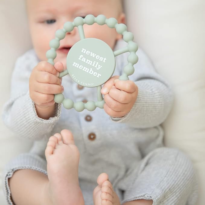 Bella Tunno Happy Teether ??Soft & Easy Grip Baby Teether Toy, Silicone Teether Ring to Help Soothe Gums