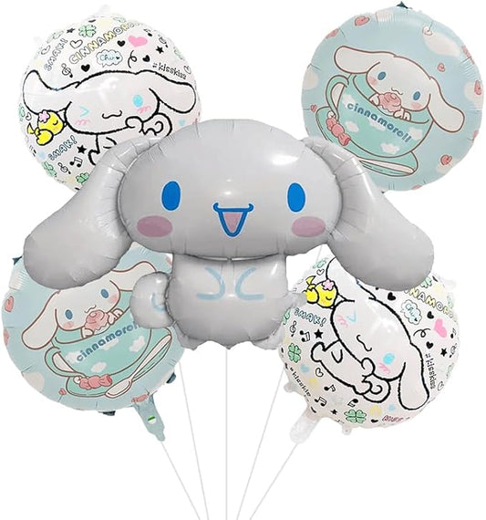 Cute Cartoon Anime Balloon Doll - Set of 5, Large Foil Balloon for Birthday Party