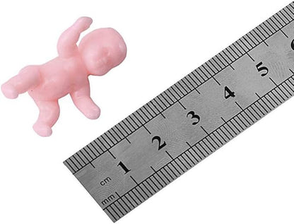 1.2" King Cake Babies Mini Plastic Babies for Baby Shower 24PCS (White)