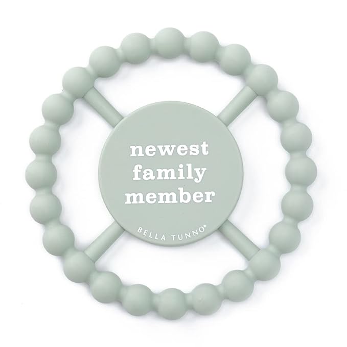 Bella Tunno Happy Teether ??Soft & Easy Grip Baby Teether Toy, Silicone Teether Ring to Help Soothe Gums