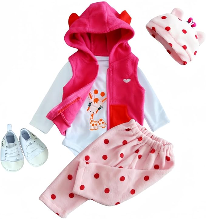 Reborn Baby Clothes Reborn Dolls Clothes for 17-22 Inch Newborn 17-22 Inch 5pcs Set