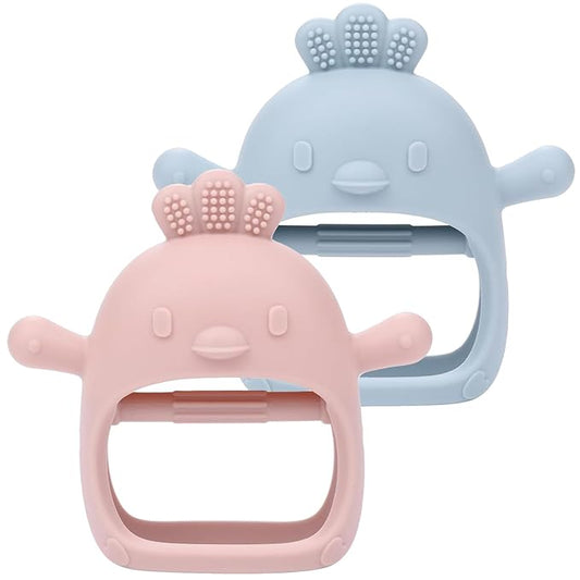 Baby Teething Toys, Soft Silicone Baby Teether Toys for 0-6 Months