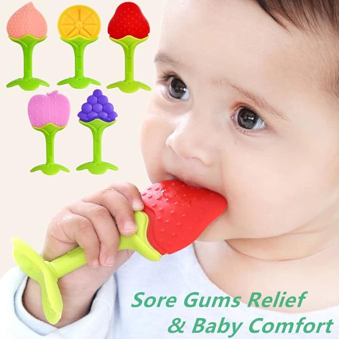 Baby Teething Toys, Freezer BPA Free Silicone Baby Teether Chew Toys