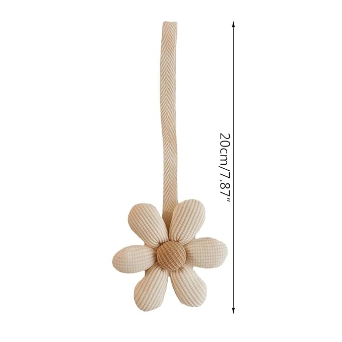 1Pc White Stylish Flower Pacifier Pendant Fashionable Pacifier Holder Ornament Keep Your Pacifier Secure and Fashionable Gift Soft Cloth Pacifier Leash,Pacifiers