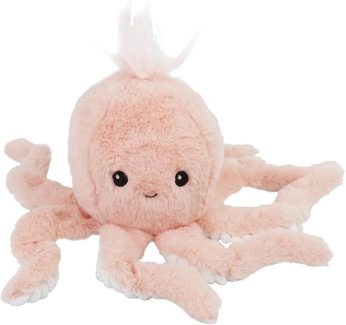 MON AMI Odessa The Octopus Stuffed Animal – 14” Pink, Octopus Plush Doll Toy for Kids