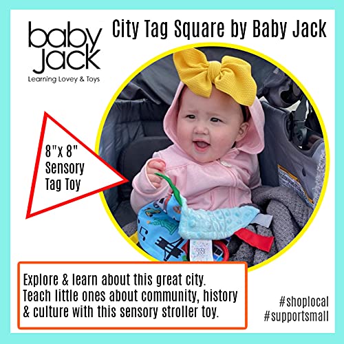 Baby Jack & Co 8x8??Learning Lovey Atlanta Georgia Tag Toys for Babies - Baby Crinkle Toys