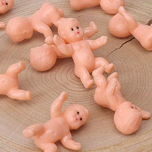 1.2" King Cake Babies Mini Plastic Babies for Baby Shower