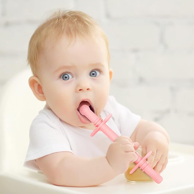 Fu Store Hollow Teether Tube with Safety Shield, 5 Pack 3-12 Months