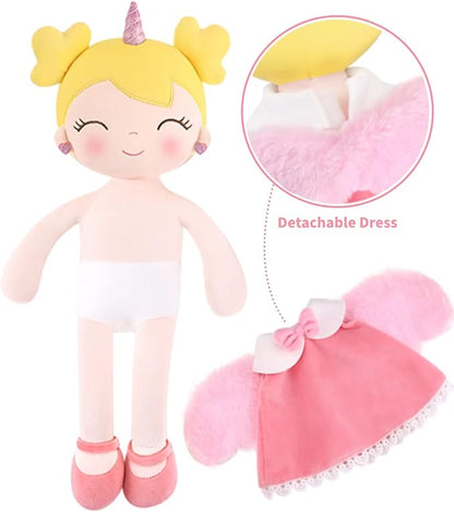 GAGAKU Soft Baby Doll Plush Unicorn Girl Angle with Wings 17” Cute