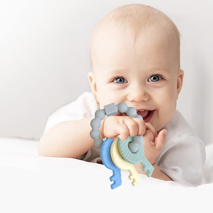 Baby Teether Keys,Teething Keys Toys for 3 to 18 Months