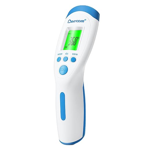 Berrcom Non Contact Infrared Thermometer Digital Forehead Thermometer with Fever 3 in 1 Contactless