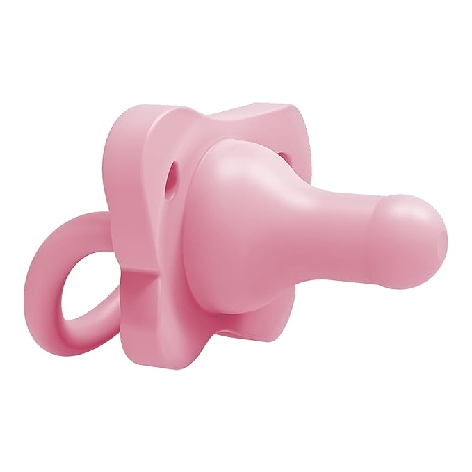 Dr. Brown's HappyPaci 100% Silicone Baby Pacifier, Contoured One-Piece Design 0-6m, BPA-Free, 4 Pack