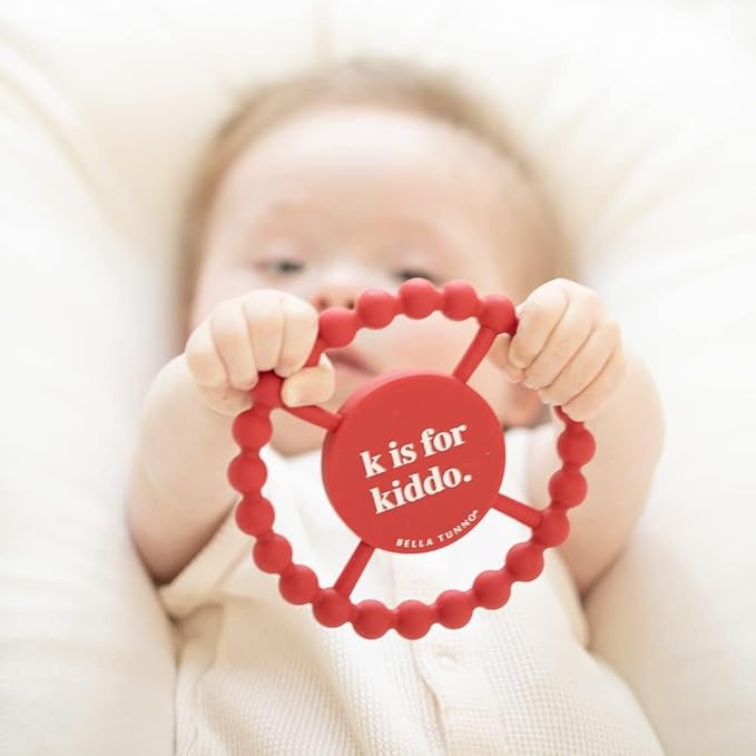 Bella Tunno Happy Teether 2pk ??Soft & Easy Grip Baby Teether Toy, Silicone Teether Ring to Help Soothe Gums