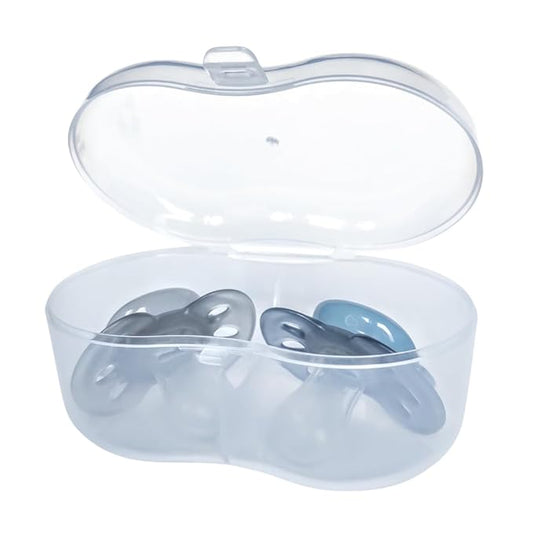 Pacifier Case Holder Storage 2 Pacifier with Division Transparent Portable