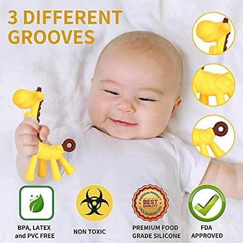 Baby Teething Toys, Silicone Baby Teether Freezer BPA Free