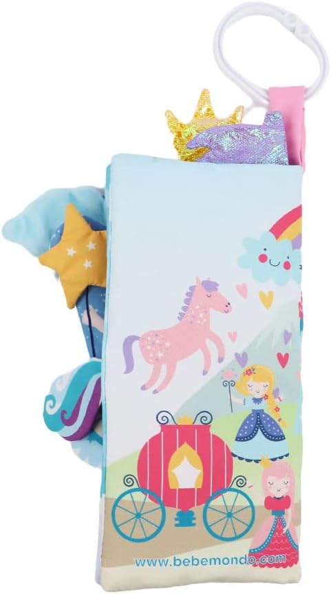 BebeMondo Baby Books 0-6 Months, Touch Feel Soft Cloth Crinkle Books for Babies 6 to 12 Months