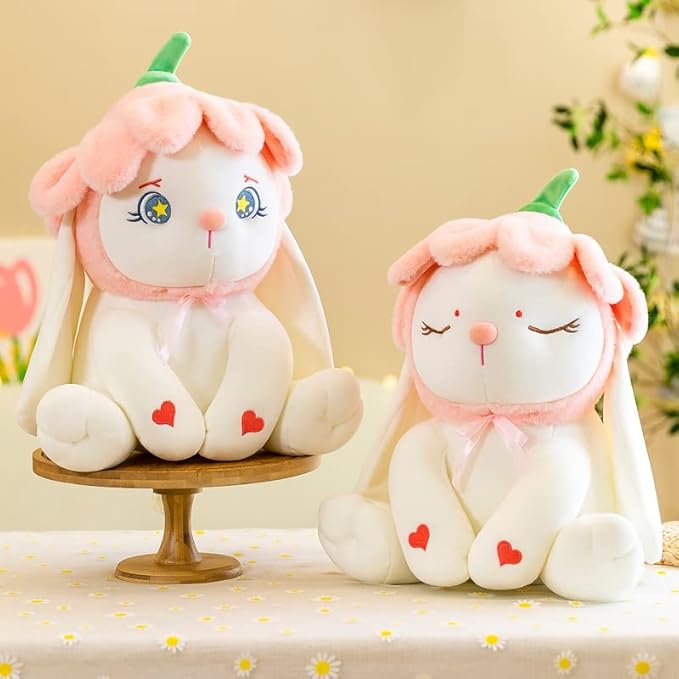 MISI White Petal Rabbit Plush 11" Baby Bunny Toy Doll
