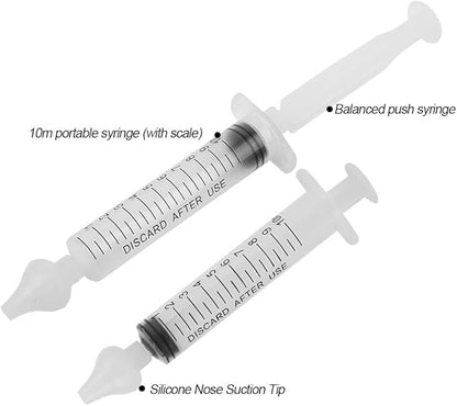 Syringe Nasal Irrigator, Professional Baby Nasal Irrigator Portable Infant Nose (2 piĂ¨ces)