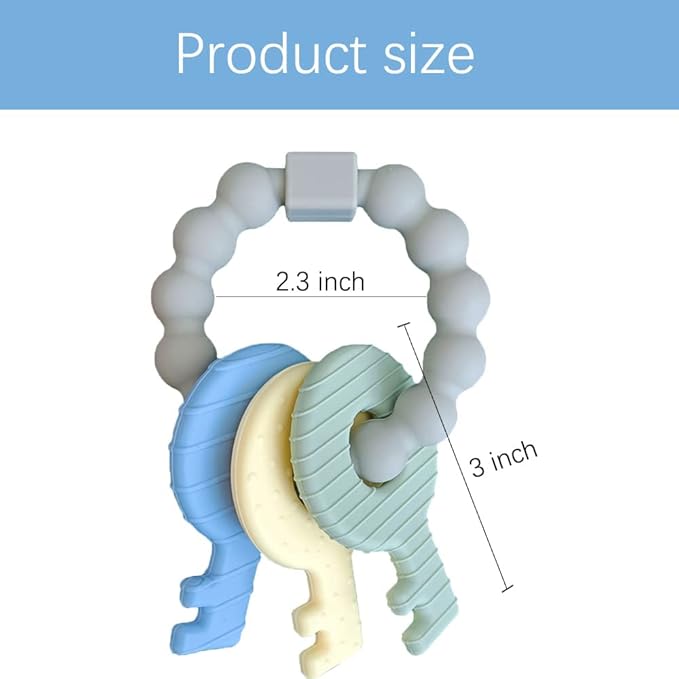 Baby Teether Keys,Teething Keys Toys for 3 to 18 Months