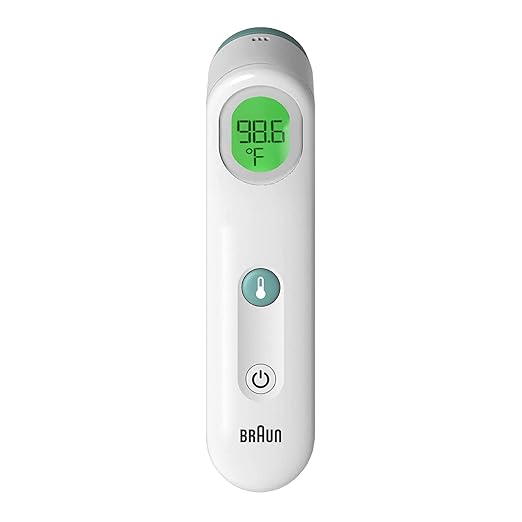 Braun Forehead Thermometer - Digital Thermometer with Professional Accuracy and Color Coded Temperature Guidance