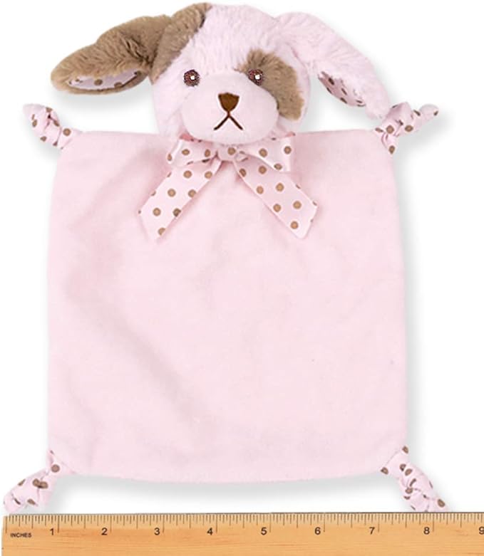 Bearington Baby Wee Wiggles, 8 x 7 Inch Small Pink Puppy Stuffed Animal