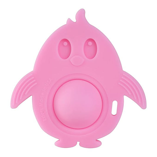 Popz Baby Teether Toy - Made in The USA 0-6 Months 100% Silicone