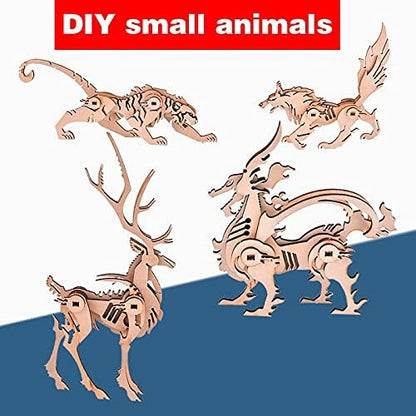 (5pcs) Animal Wood Puzzles Adult, 3D Wooden Puzzles Set