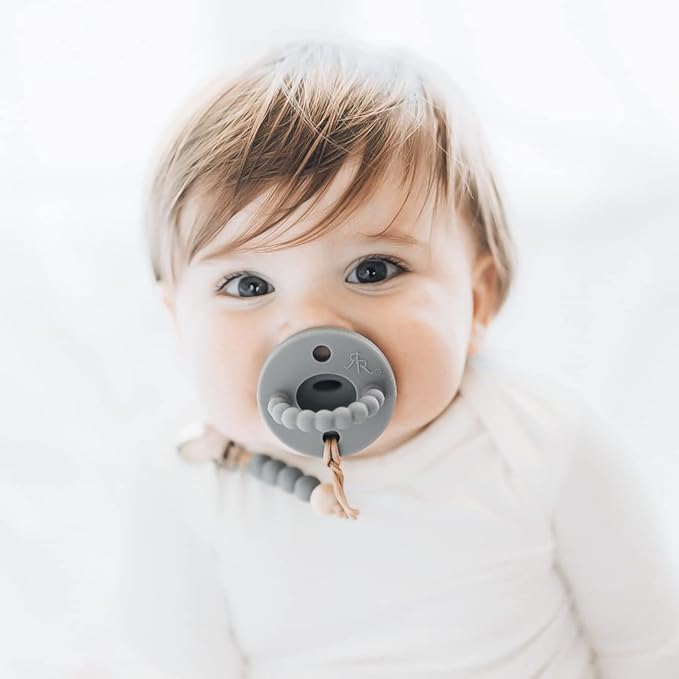 Ryan & Rose Cutie PAT Pacifier Teether (Slant, Charcoal)