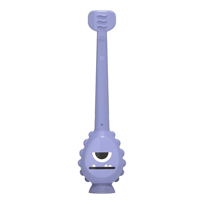Dr. Brown's ToothScrubber Toothbrush, Three-Sided Toddler Training Toothbrush for Ages 1-4 Years with Suction Cup Base and Color Changing Bristles