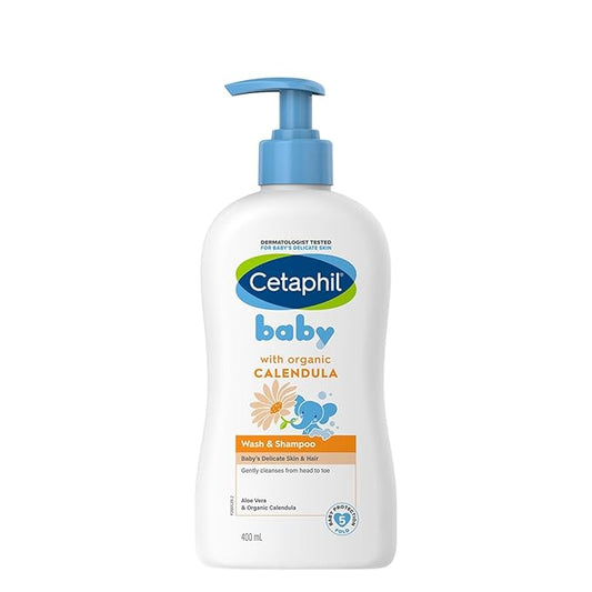 Cetaphil Baby Wash & Shampoo ,Tear Free, Paraben, Colorant and Mineral Oil Free, 13.5 Fl. Oz (Packaging May Vary)