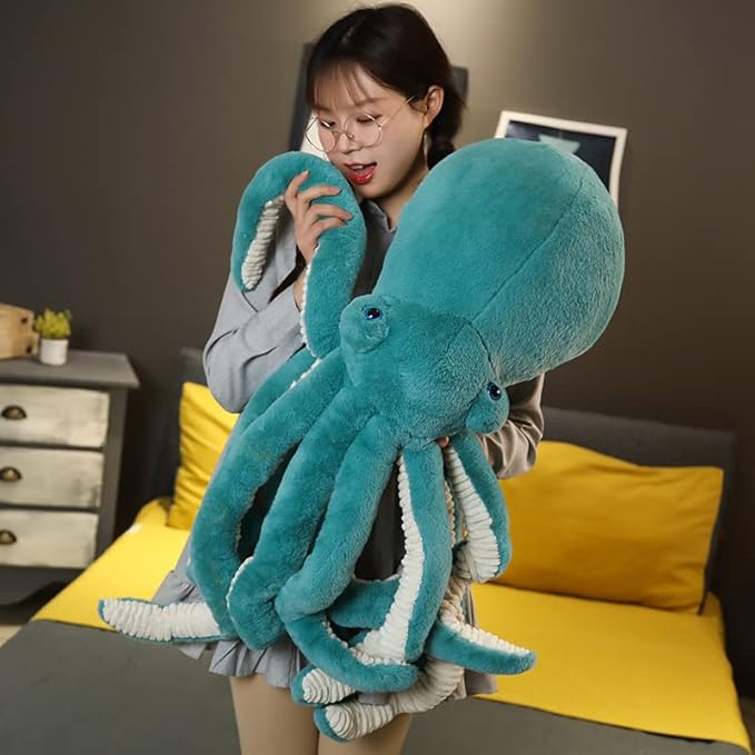 Octopus Stuffed Animals Octopus Plush Doll Toys Octopus Stuffed Toys Gift for Kids and Lovers for Birthday, Christmas Day(25.6-inch Green)