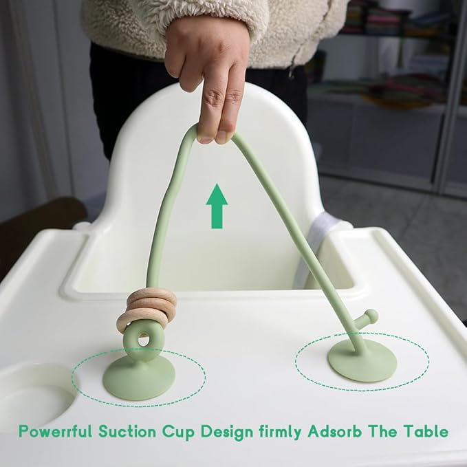 Socub High Chair Suction Cup Toy for Babies 6-12 18 Months, Montessori Educational Interactive Table Toys | Silicone Teething Toy