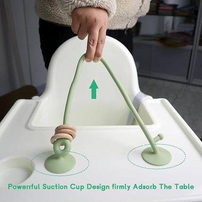 Socub High Chair Suction Cup Toy for Babies 6-12 18 Months, Montessori Educational Interactive Table Toys | Silicone Teething Toy